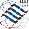 RcarmubWow RC Front Rear Wide Sway Bar Kit Upgrades Part for 1/10 Slash Rustler,Stampede,Rally 4x4 4WD RC Car,Alloy Aluminum Front & Rear Wide Sway Bar Kit Hops Up view 1