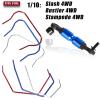 RcarmubWow RC Front Rear Wide Sway Bar Kit Upgrades Part for 1/10 Slash Rustler,Stampede,Rally 4x4 4WD RC Car,Alloy Aluminum Front & Rear Wide Sway Bar Kit Hops Up view 2