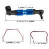 RcarmubWow RC Front Rear Wide Sway Bar Kit Upgrades Part for 1/10 Slash Rustler,Stampede,Rally 4x4 4WD RC Car,Alloy Aluminum Front & Rear Wide Sway Bar Kit Hops Up view 4