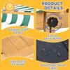 HOYOC Wooden Sandbox with Height Adjustable Canopy and Foldable Bench Seats Kids Outdoor Play Equipment Sand Protection Bottom Liner for Backyard, Beach, Lawn Sand Boxes for Kids Outdoor,Green view 4