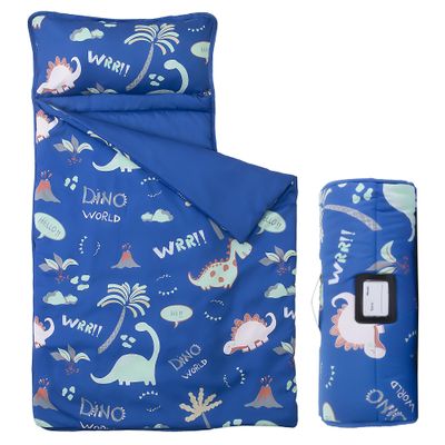 MORAIS Toddler Nap Mat with Pillow and Blanket - 52" x 20" Lightweight and Soft Nap Mats for Preschool, Daycare, Travel Sleeping Bags