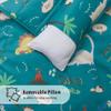 MORAIS Toddler Nap Mat with Pillow and Blanket - 52" x 20" Lightweight and Soft Nap Mats for Preschool, Daycare, Travel Sleeping Bags view 4