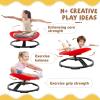Zhenx Spinning Chair for Autistic Kids (Ages 3-18) - 220LBS Capacity Sensory Swivel Seat - Sensory Toy for Teens with ADHD/Autism - Sit and Spin Calming Gift to Improve Focus & Body Balance (Red) view 3