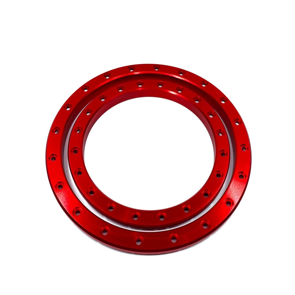 KEBEILEE CNC Aluminum Inner Outer beadlock Ring for Proline Badlands MX43 Wheel (red)