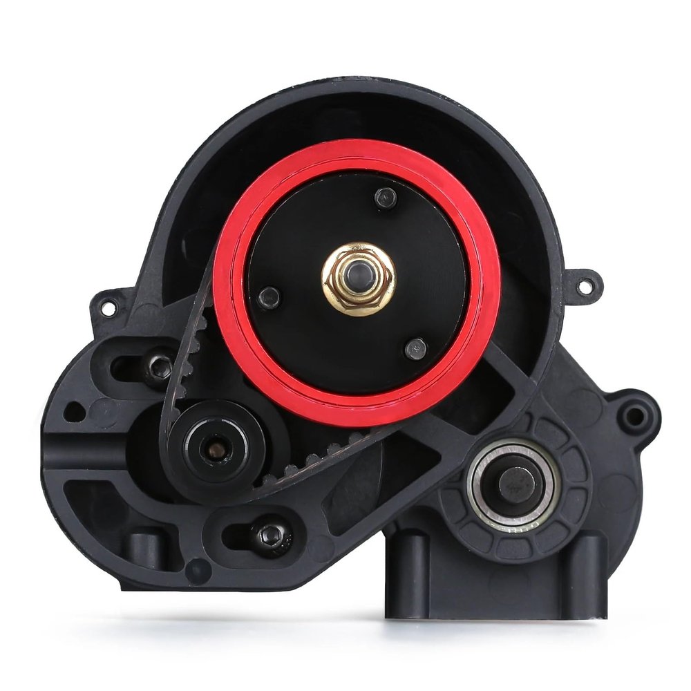 AMLIK RC Car Accessories Compatible with Axial for SCX10 for SCX10 II 3.2mm Gear Belt Drive Transmission Complete Gearbox 1/10 RC Crawler Car 90046 Upgrade Parts (Color : Black)
