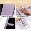 100 Envelope Savings Challenge, Paper Money Collection Album Large Capacity Bill Storage Book (Size : Purple) view 2