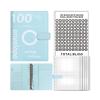 100 Envelope Savings Challenge, Paper Money Collection Album Portable Large Capacity Bill Storage Book (Size : Blue) view 1