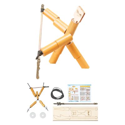 Colaxi Bamboo Man Battle Wooden Fencing Puppets Party Favor Fun Wooden Table Battle Toys 2 Player for Adults, Kids, Wood Metal Tool