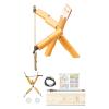 Colaxi Bamboo Man Battle Wooden Fencing Puppets Party Favor Fun Wooden Table Battle Toys 2 Player for Adults, Kids, Wood Metal Tool view 2