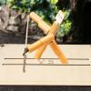 Colaxi Bamboo Man Battle Wooden Fencing Puppets Party Favor Fun Wooden Table Battle Toys 2 Player for Adults, Kids, Wood Metal Tool view 3