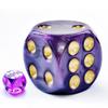 Solid Acrylic Jumbo 40MM Pearl Violet D6 Dice, Big Playing Dice view 1