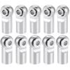 10pcs Metal Tie Rod End Balls M2.5 Ball Joint Head for RC Crawler Car Upgrade Parts (Silver) view 3