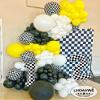 LHOAVWE Number 13 Checkered Balloons 40 Inch Giant Race Car Checkered 13 Number Balloons for 13th Race Car Checkered Birthday Party Supplies view 4