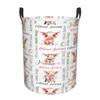 Pig Nursery Decor Name Baby Hampers Personalized Baby Bin Clothes Hamper Custom Laundry Basket Hamper Kids Organizers Collapsible Hamper for Boy Girl Baby Gift Baskets view 1