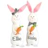 Personalized Super Soft Plush Bunny with Carrot, 14'' Stuffed Animal Toy Children'S First Companion Toys | Spring Decor | Easter Decor | Beanie Bunny | Easter Rabbit view 1