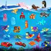HOGOKIDS 24 Pack Valentines Party Favors for Kids Building Set - 629PCS Mini Marine Animals Blocks Toy for Valentines Day Goodie Bag Stuffers Classroom Prizes Gifts fo Kids Boy Girl Student Ages 6-12 view 2