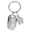 Depesche Depesche-11800-021 11800-021 Silver Key Ring with Letter S and Guardian Angel, Zinc Alloy, Velvet Pouch, Multi-Colour, One Size view 1