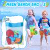 RACPNEL Collapsible Beach Toys Set for Kids Toddlers, Travel Beach Sand Castle Kits with Mesh Bag & Molds, Collapsible Sand Bucket and Shovel Set, Sandbox Toys for Toddlers Kids Age 3-12 view 3