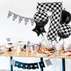 40 Inch Checkered Number Balloon 7 Black and White Race Car Birthday Balloons Baby Hippie Smile Party Shower Boys 7th Birthday Race Car Theme Party Decor Supplies 5 Pcs view 3