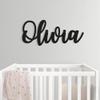 WOMB Personalised Custom Name Sign Personalized Wooden Name Sign, Wood Letters, Wall Art Decor for Nursery or Kids Room (Length 35cm (13.7in)) view 1