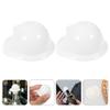 LOGOFUN 40Pcs Mini Construction Hat Tiny Safety Helmet Plastic Miniature Construction Doll Hats Small Safe Hat Bottle Topper for Dollhouse Doll Dress Up Accessories - White view 3