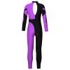 FEESHOW Girls Boys One Piece Full Length Unitards Gymnastics Bodysuit Kids Spandex Zentai Leotard Ballet Costumes Purple B 6 Years view 2