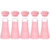 Bouiexye 5 Set Kids Apron and Chef Hat Set Children Apron Adjustable with 2 Pockets Children Chef Painting for Cooking Baking Painting Crafts Making (Pink view 1