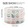 Bulletgxll Round Storage Basket 13.9x20 Inch Arrowed Pattern Collapsible Cotton Rope Organizing Basket Laundry Basket for Blankets Toys Clothes Book view 2