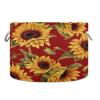 Bulletgxll Round Storage Basket 13.9x20 Inch Sunflower Pattern Collapsible Cotton Rope Organizing Basket Laundry Basket for Blankets Toys Clothes Book view 1