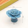 10 Pack, Handmade Rose Ceramic Knobs Dresser Handles Flower Pulls Dresser Knob Ceramic Rose Handles Cabinet Handle Knobs for Kid's Room Nursery Kitchen Bathroom Bedroom view 2