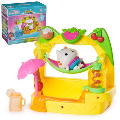 DreamWorks GABBY'S Dollhouse, Cakeys Fruit Smoothie Balcony Playset, 8-Pcs with Toy Figures, Dollhouse Accessories & Sensory Play, Kids Toys for Girls & Boys 3+