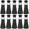 Bouiexye 10 Set Kids Apron and Chef Hat Set Children Apron Adjustable with 2 Pockets Children Chef Painting for Cooking Baking Painting Crafts Making (Black view 1