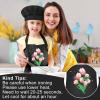 Bouiexye 10 Set Kids Apron and Chef Hat Set Children Apron Adjustable with 2 Pockets Children Chef Painting for Cooking Baking Painting Crafts Making (Black view 4