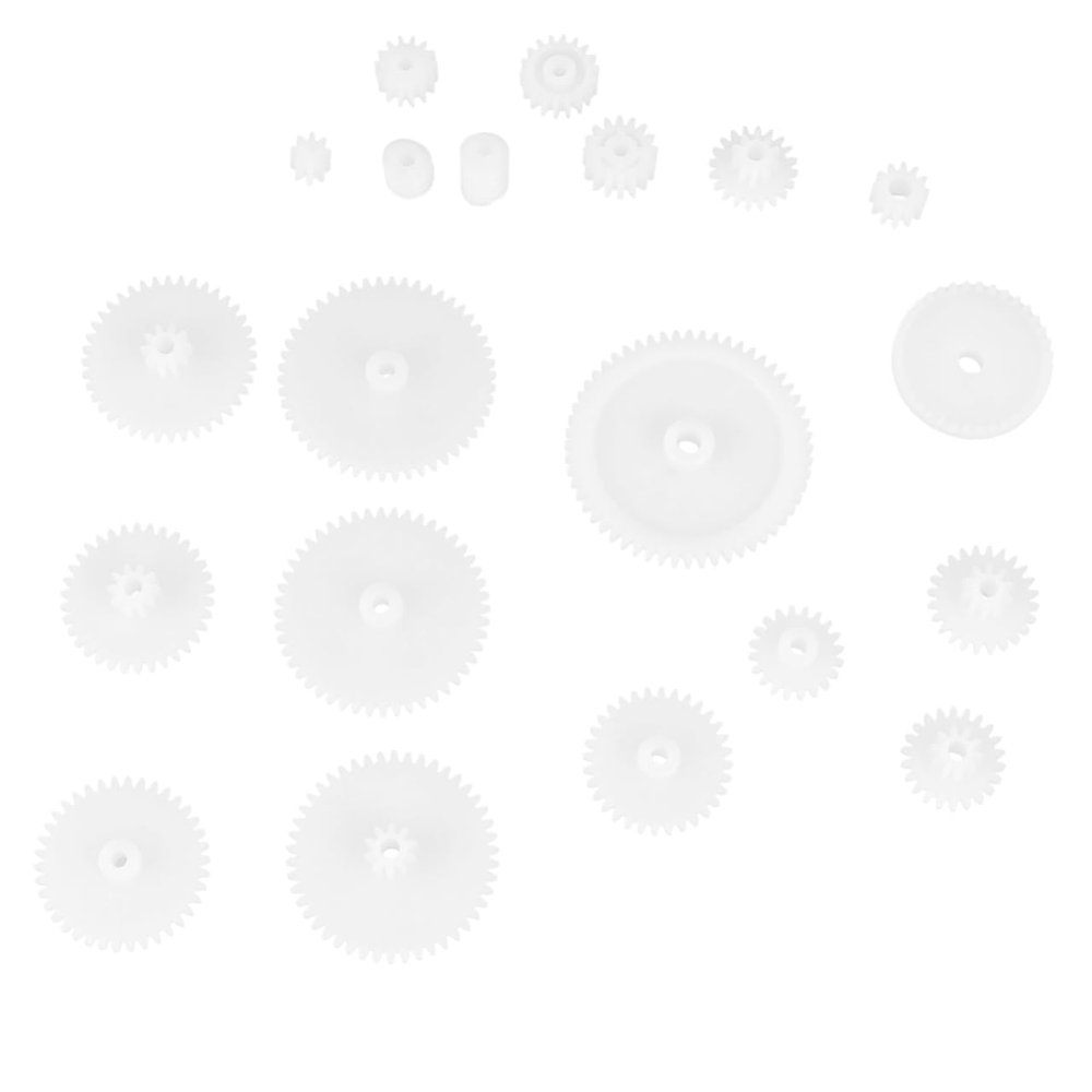 Abaodam 116pcs Plastic Gears for Motor Transmission Modulus Toy Gears Includes Per Pack for Toy Car Building and Creative Projects