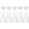Bouiexye 5 Set Kids Apron and Chef Hat Set Children Apron Adjustable with 2 Pockets Children Chef Painting for Cooking Baking Painting Crafts Making (White view 1