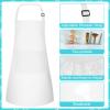 Bouiexye 5 Set Kids Apron and Chef Hat Set Children Apron Adjustable with 2 Pockets Children Chef Painting for Cooking Baking Painting Crafts Making (White view 3