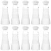 Bouiexye 10 Set Kids Apron and Chef Hat Set Children Apron Adjustable with 2 Pockets Children Chef Painting for Cooking Baking Painting Crafts Making (White view 1