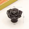 10 Pack, Handmade Rose Knob Ceramic Rose Handles Cabinet Handle Ceramic Knobs Dresser Handles Flower Pulls Dresser Knobs for Kid's Room Nursery Kitchen Bathroom Bedroom view 2