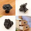 10 Pack, Handmade Rose Knob Ceramic Rose Handles Cabinet Handle Ceramic Knobs Dresser Handles Flower Pulls Dresser Knobs for Kid's Room Nursery Kitchen Bathroom Bedroom view 3