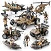 78-in-1 Army Men Toys Sets with Realistic Military Truck/Helicopter/Kayak Boat/Motorcycle/Army Men Action Figures/Weapon Gears, Army Toys Gift for Boys Kids 4-7 6-8 8-14 Fun Birthday Party Favors view 1