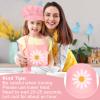 Bouiexye 1 Set Kids Apron and Chef Hat Set Children Apron Adjustable with 2 Pockets Children Chef Painting for Cooking Baking Painting Crafts Making (Pink view 4