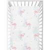 CaTaKu Baby Crib Sheets Cute Pineapple Flamingo Hawaii Mini Crib Sheets Fitted for Girls Boys,Neutral Soft Toddler Mattress Bed Sheets for Crib,28"x 52" view 1