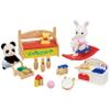 Calico Critters Baby's Toy Box - Includes Snow Rabbit and Panda Babies view 1