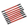 8pcs RC Link Rod Aluminum Alloy Linkage Rod End Kit Upgrade Parts for Scx10 313mm 1/10 Wheelbase Chassis (Red) view 1