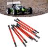 8pcs RC Link Rod Aluminum Alloy Linkage Rod End Kit Upgrade Parts for Scx10 313mm 1/10 Wheelbase Chassis (Red) view 2