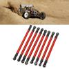 8pcs RC Link Rod Aluminum Alloy Linkage Rod End Kit Upgrade Parts for Scx10 313mm 1/10 Wheelbase Chassis (Red) view 3