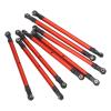 8pcs RC Link Rod Aluminum Alloy Linkage Rod End Kit Upgrade Parts for Scx10 313mm 1/10 Wheelbase Chassis (Red) view 4