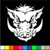 Hog Decal Sticker Tribal, Boar, Wild Pig, Tattoo, Design Window Sticker Decal, Car, Wall, Irish (10" Tall) view 1