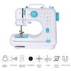 Mini Sewing Machine 12 Kinds Portable Household Sewing Machine of Stitch Sewing, Double Thread, Electric Handheld Sewing Machine Kit Tools for Home/Travel DIY Clothing (Color : Blue) view 2