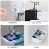 Mini Sewing Machine 12 Kinds Portable Household Sewing Machine of Stitch Sewing, Double Thread, Electric Handheld Sewing Machine Kit Tools for Home/Travel DIY Clothing (Color : Blue) view 3